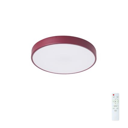 Brilagi - LED fényerőszabályozható mennyezeti lámpatest POOL LED/36W/230V 3000-6000K Ø 30 cm bordó + távirányító