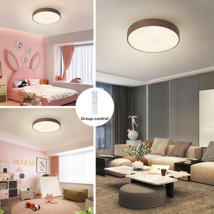 Brilagi - POOL LED dimmelhető mennyezeti lámpa/48W/230V 3000–6000K átm. 40 cm barna + távirányító