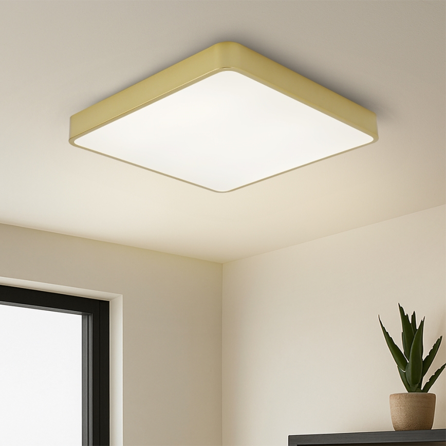 Brilagi - LED fényerőszabályozható mennyezeti lámpatest POOL LED/48W/230V 3000-6000K 50x50 cm aranyszínű + távirányító