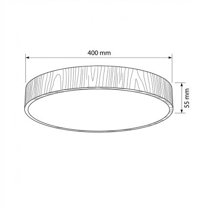 Brilagi - LED dimmelhető mennyezeti lámpa POOL LED/50 W/230 V 3000–6000 K, Ø 40 cm, fa dekor, távirányítóval