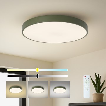 Brilagi - LED dimmelhető mennyezeti lámpatest POOL LED/60W/230V 3000-6000K átm. 60 cm zöld + távirányító