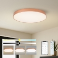 Brilagi - LED dimmelhető mennyezeti lámpatest POOL SMART LED/100W/230V 3000-6000K átm. 80 cm Wi-Fi Tuya bronz + távirányítóval