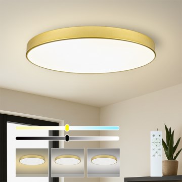 Brilagi - LED dimmelhető mennyezeti lámpatest POOL SMART LED/128W/230V 3000-6000K 100 cm aranyszínű Wi-Fi Tuya + távirányító