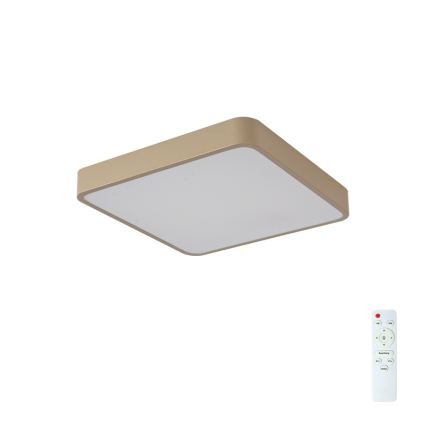 Brilagi - LED fényerőszabályozható mennyezeti lámpatest POOL SQUARE LED/48W/230V 3000-6000K 50x50 cm bézs + távirányító