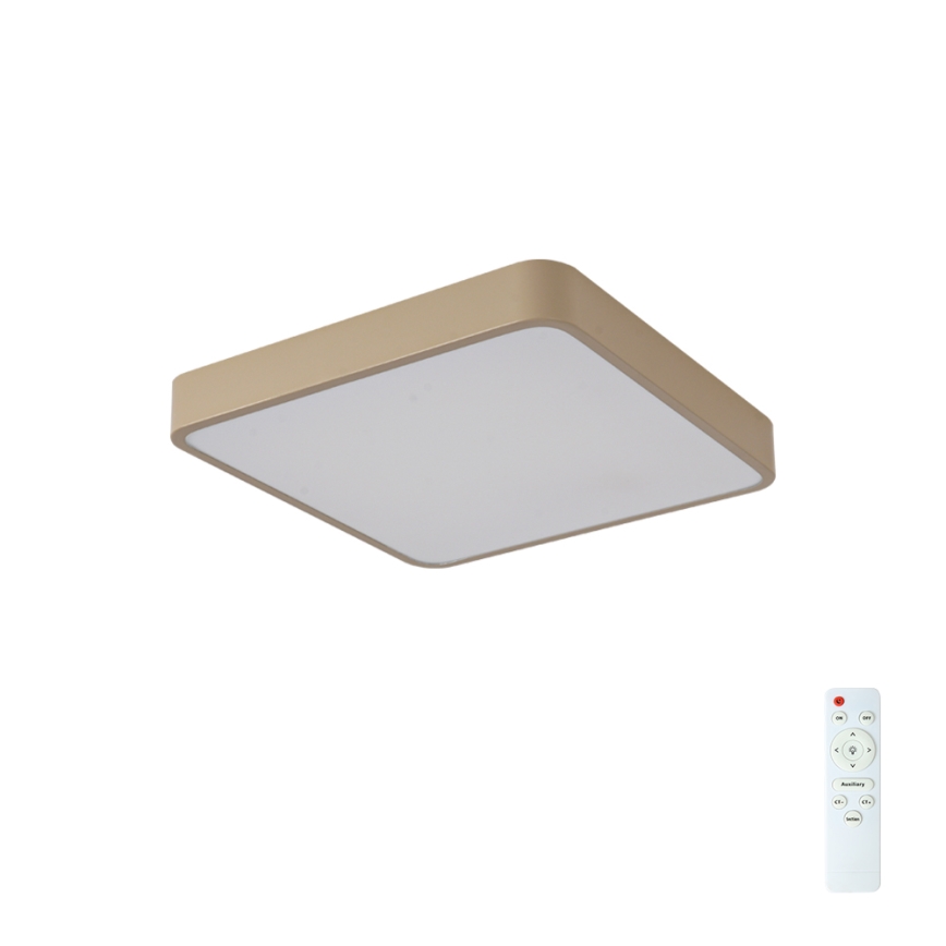 Brilagi - LED fényerőszabályozható mennyezeti lámpatest POOL SQUARE LED/48W/230V 3000-6000K 50x50 cm bézs + távirányító