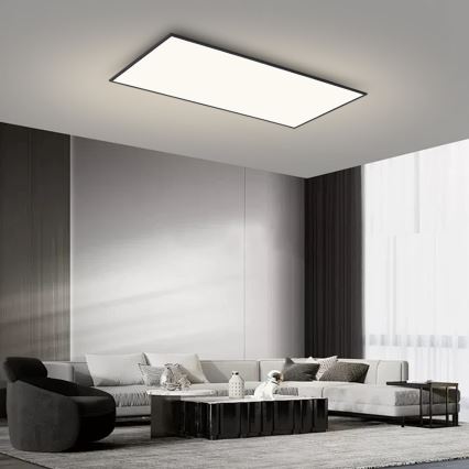 Brilagi - LED dimmelhető mennyezeti lámpatest SLIMFRAME LED/80W/230V 120x60 cm 3000-6000K fekete + távirányító