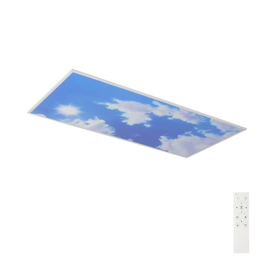 Brilagi - LED fényerőszabályozható mennyezeti lámpatest SLIMFRAME SKY LED/80W/230V 120x60 cm 3000-6000K ezüst/kék + távirányító