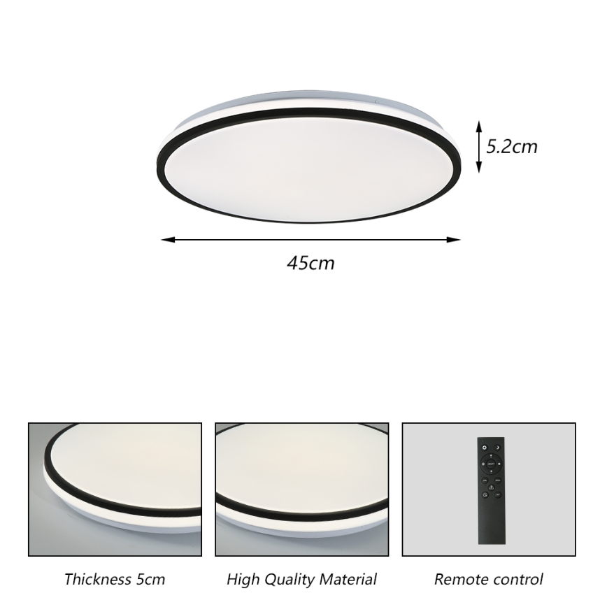 Brilagi - Dimmelhető SMART mennyezeti lámpa LED/36W/230V átm. 48 cm 3000-6000K Wi-Fi Tuya Beacon + távirányító