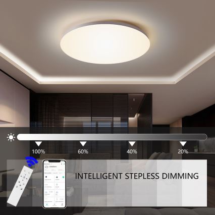 Brilagi - Fényerőszabályozható SMART LED mennyezeti lámpa LED/36W/230V, átmérő 48 cm, 2700–6500K, Wi‑Fi Tuya + távirányító