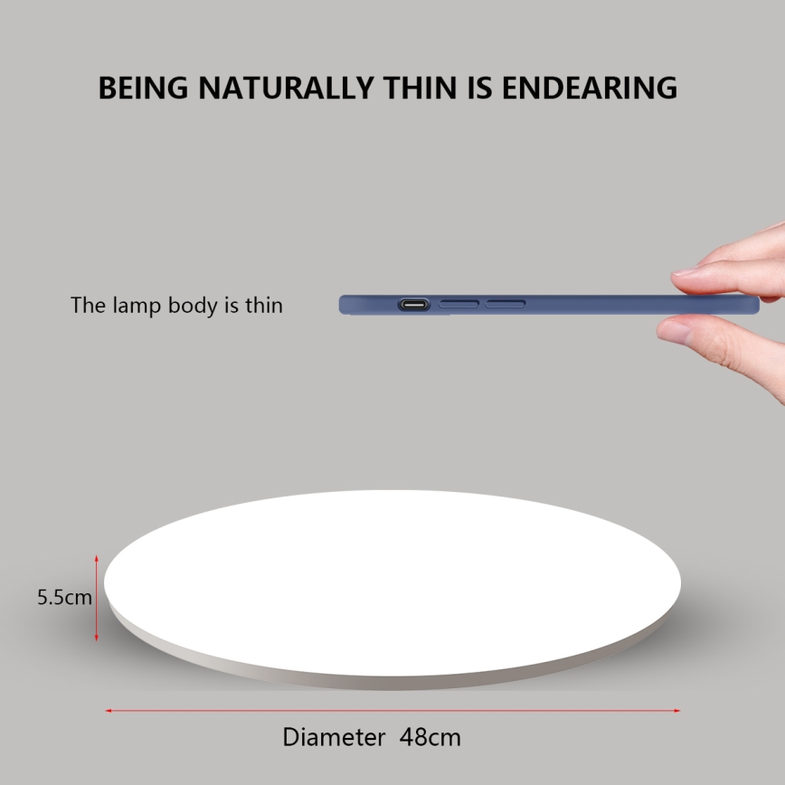 Brilagi - Fényerőszabályozható SMART LED mennyezeti lámpa LED/36W/230V, átmérő 48 cm, 2700–6500K, Wi‑Fi Tuya + távirányító