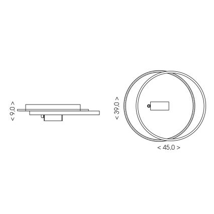 Brilagi - Dimmelhető LED-es mennyezeti lámpatest UNITY LED/48W/230V + 1xGU10/3W 3000-6000K 39x45 cm fehér/fekete + távirányító
