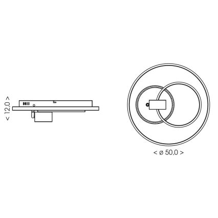Brilagi - LED dimmelhető mennyezeti lámpatest UNITY LED/60W/230V + 1xGU10/3W 3000-6000K átm. 50 cm fehér/fekete + távirányító