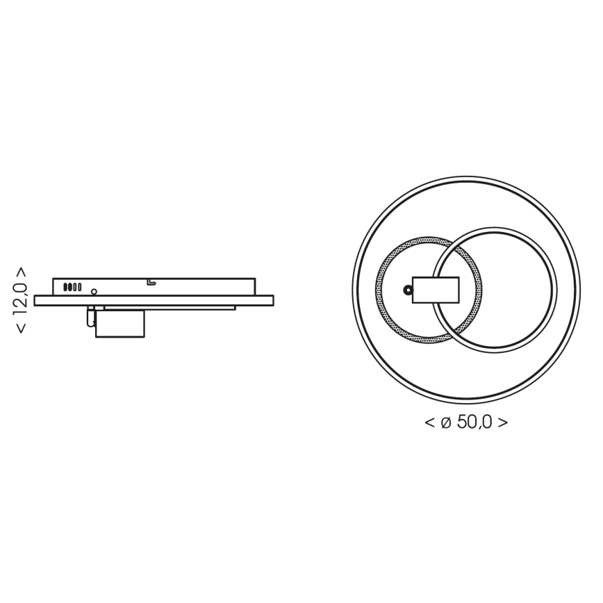 Brilagi - LED dimmelhető mennyezeti lámpatest UNITY LED/60W/230V + 1xGU10/3W 3000-6000K átm. 50 cm fehér/fekete + távirányító