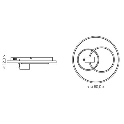 Brilagi - LED dimmelhető mennyezeti lámpatest UNITY LED/60W/230V + 1xGU10/3W 3000-6000K átm. 50 cm fehér/fekete + távirányító