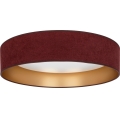 Brilagi - LED dimmelhető mennyezeti lámpatest VELVET SMARTIX LED/36W/230V 3000–6000K átm. 55 cm bordó/arany Wi‑Fi Tuya Beacon + távirányító