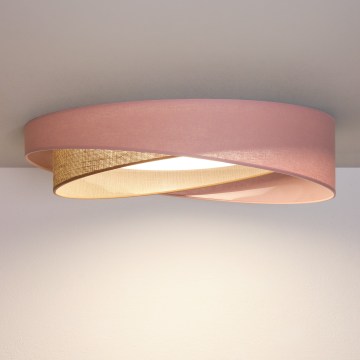 BRILAGI - LED dimmelhető mennyezeti lámpatest VELVET TWIST LED/36W/230V 3000-6000K átm. 65 cm Wi-Fi Tuya Beacon rózsaszín/bézs + távirányító