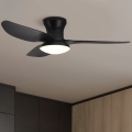 Brilagi - LED dimmelhető mennyezeti ventilátor LED/30W/230V 3000-6500K fekete + távirányító