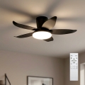 Brilagi - LED dimmelhető mennyezeti ventilátor LED/32W/230V 3000-6500K Ø 95 cm fekete + távirányító