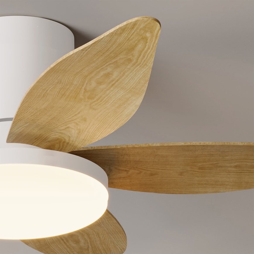 Brilagi - LED fényerőszabályozható mennyezeti ventilátor LED/32W/230V 95 cm fehér/barna + távirányító