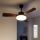 Brilagi - LED dimmelhető mennyezeti ventilátor LED/34W/230V 3000-6500K átmérő 106 cm fekete/barna + távirányító