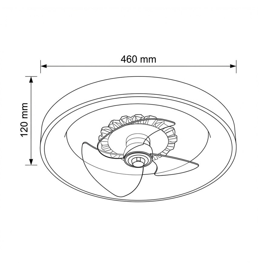 Brilagi - Dimmelhető LED mennyezeti ventilátor LED/34W/230V, átm. 46 cm, barna + távirányító