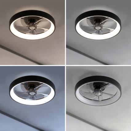 Brilagi - LED dimmelhető mennyezeti ventilátor LED/34W/230V 3000-6500K átmérő 50 cm fekete + távirányító