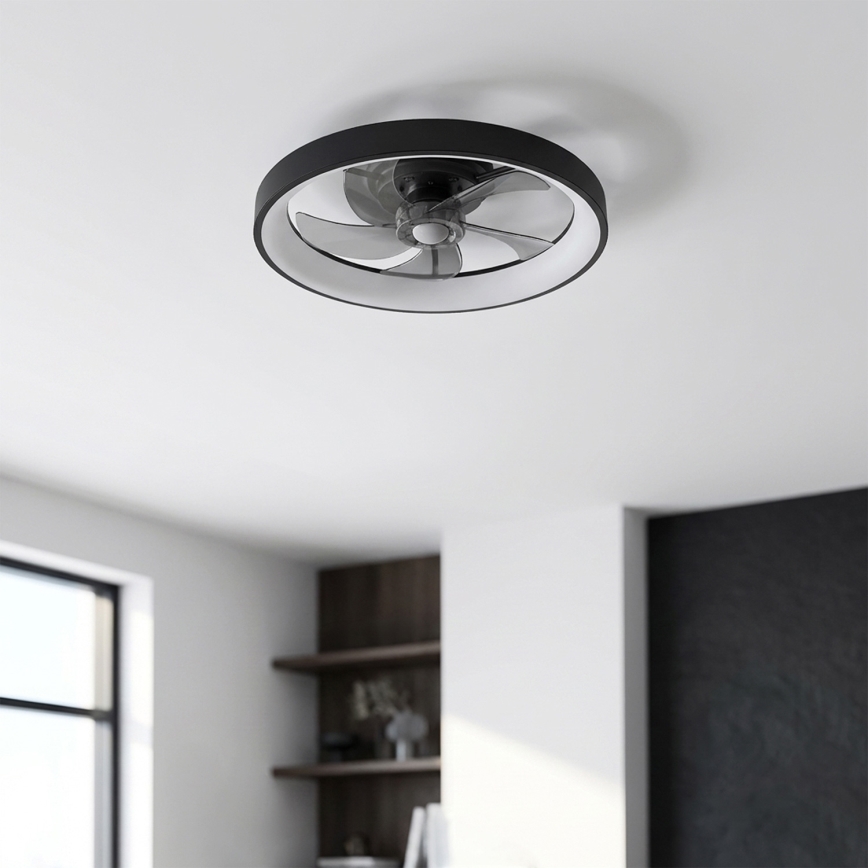 Brilagi - LED dimmelhető mennyezeti ventilátor LED/34W/230V 3000-6500K átmérő 50 cm fekete + távirányító