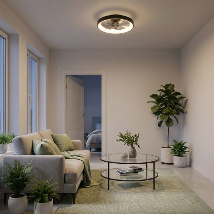 Brilagi - LED dimmelhető mennyezeti ventilátor LED/34W/230V 3000-6500K átmérő 50 cm fekete + távirányító