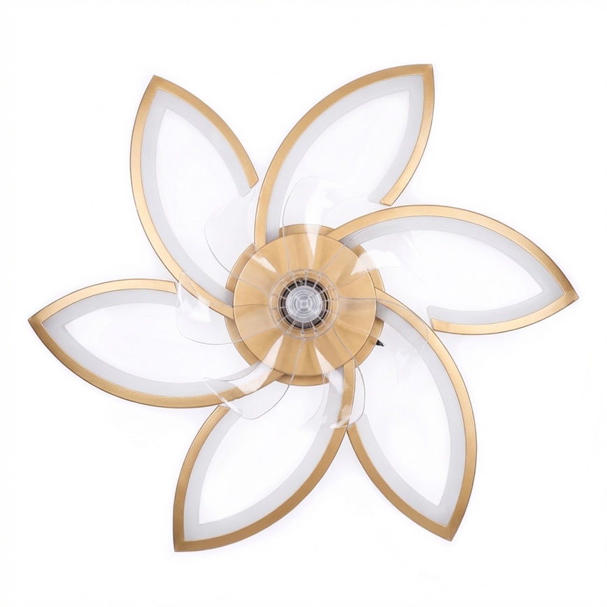 Brilagi - LED-fényerőszabályozható mennyezeti ventilátor LED/34W/230V Ø 78 cm arany + távirányító