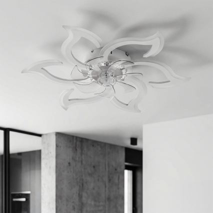 Brilagi - LED, fényerőszabályozható mennyezeti ventilátor, 34 W, 230 V, 3000–6500 K, Ø 83 cm, fehér + távirányító