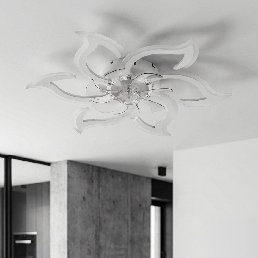 Brilagi - LED, fényerőszabályozható mennyezeti ventilátor, 34 W, 230 V, 3000–6500 K, Ø 83 cm, fehér + távirányító