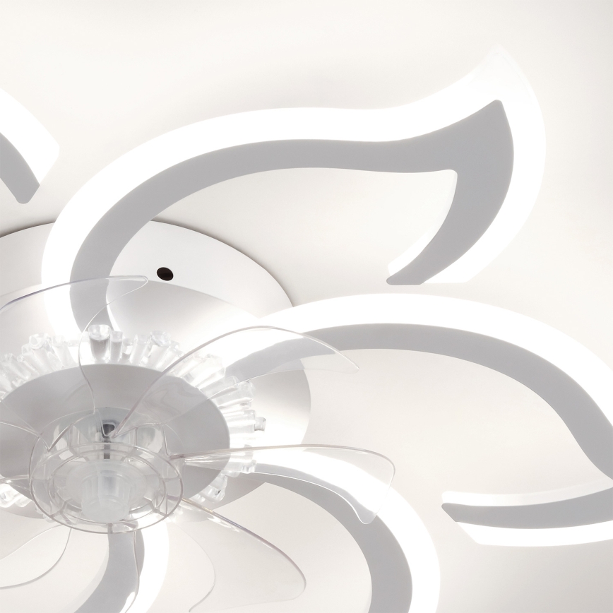 Brilagi - LED, fényerőszabályozható mennyezeti ventilátor, 34 W, 230 V, 3000–6500 K, Ø 83 cm, fehér + távirányító