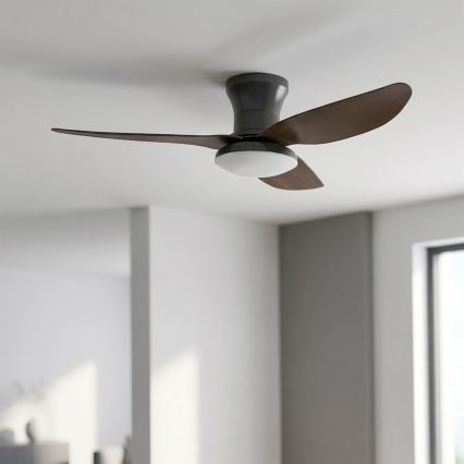Brilagi - Dimmelhető LED mennyezeti ventilátor LED/38W/230V 100 cm fekete/barna + távirányító