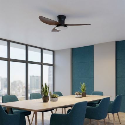 Brilagi - Dimmelhető LED mennyezeti ventilátor LED/38W/230V 100 cm fekete/barna + távirányító