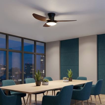Brilagi - Dimmelhető LED mennyezeti ventilátor LED/38W/230V 100 cm fekete/barna + távirányító