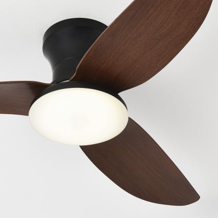 Brilagi - Dimmelhető LED mennyezeti ventilátor LED/38W/230V 100 cm fekete/barna + távirányító