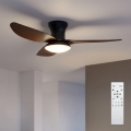 Brilagi - LED-dimmelhető mennyezeti ventilátor LED/38W/230V 3000-6500K Ø 100 cm fekete/barna + távirányító