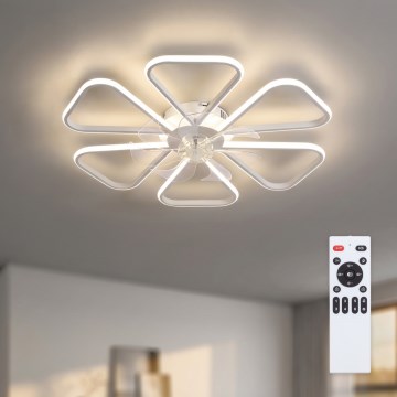 Brilagi - LED-dimmelhető mennyezeti ventilátor LED/38W/230V átm. 76 cm fehér + távirányító