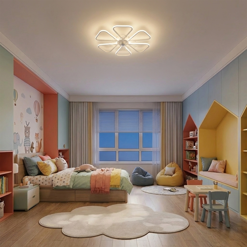 Brilagi - LED-dimmelhető mennyezeti ventilátor LED/38W/230V átm. 76 cm fehér + távirányító