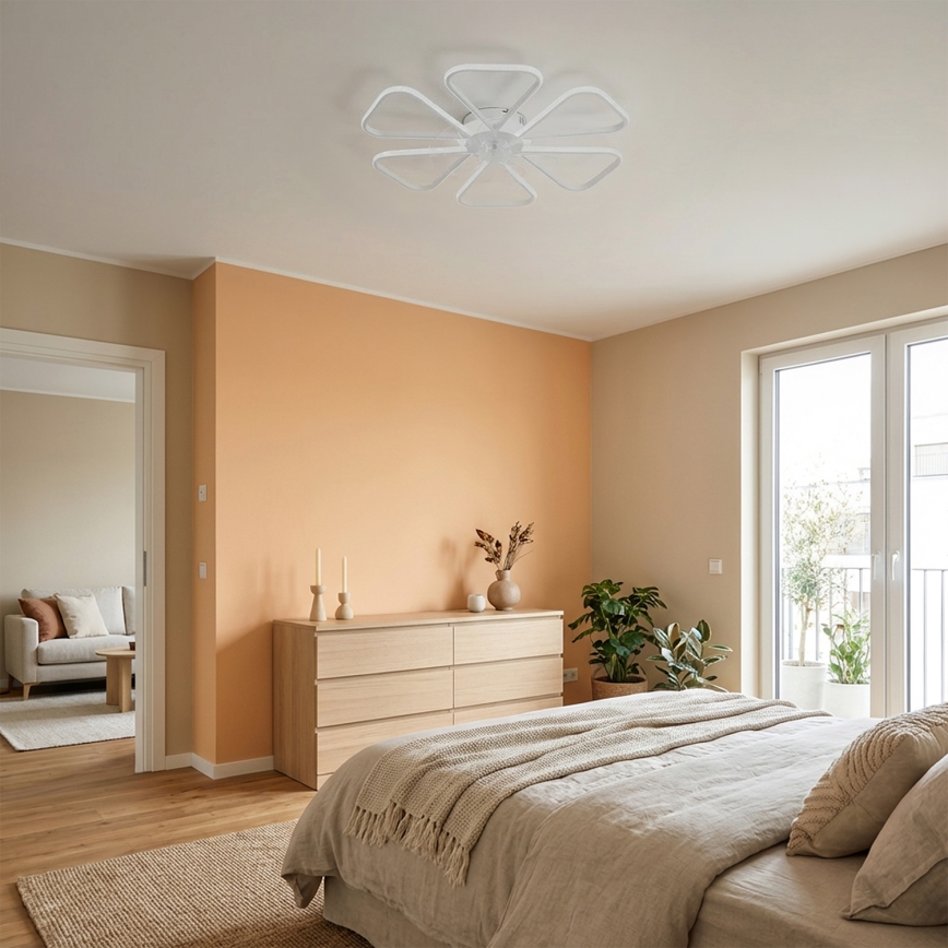 Brilagi - LED-dimmelhető mennyezeti ventilátor LED/38W/230V átm. 76 cm fehér + távirányító