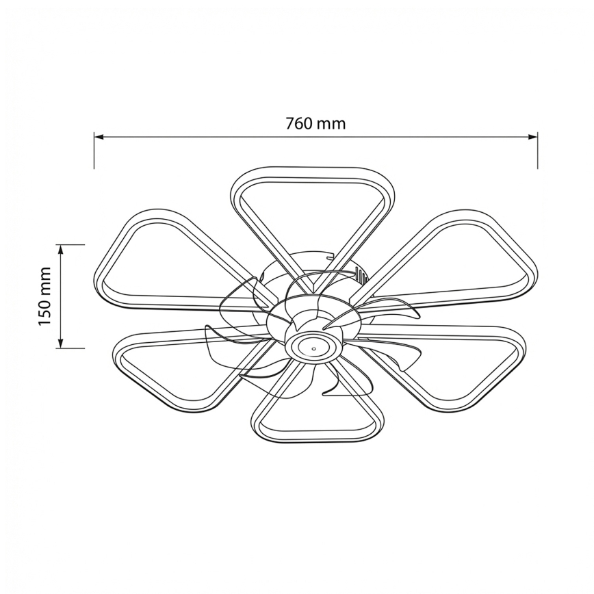 Brilagi - LED-dimmelhető mennyezeti ventilátor LED/38W/230V átm. 76 cm fehér + távirányító