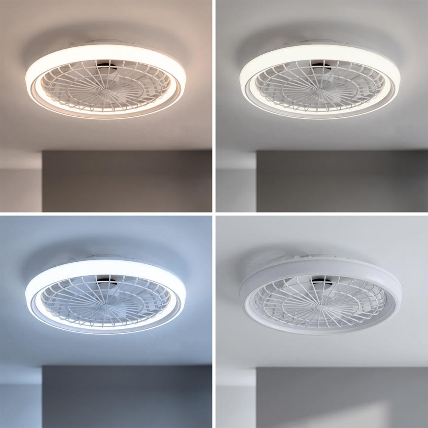 Brilagi - Dimmelhető LED mennyezeti ventilátor LED/40W/230V átm. 48 cm fehér + távirányító