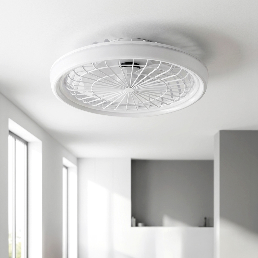 Brilagi - LED fényerőszabályozható mennyezeti ventilátor LED/40W/230V 3000-6500K átm. 48 cm fehér + távirányító