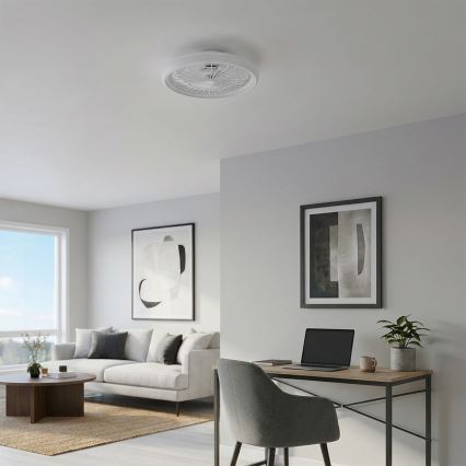 Brilagi - LED fényerőszabályozható mennyezeti ventilátor LED/40W/230V 3000-6500K átm. 48 cm fehér + távirányító