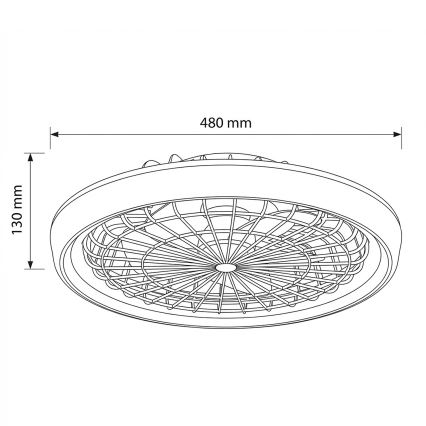 Brilagi - LED fényerőszabályozható mennyezeti ventilátor LED/40W/230V 3000-6500K átm. 48 cm fehér + távirányító