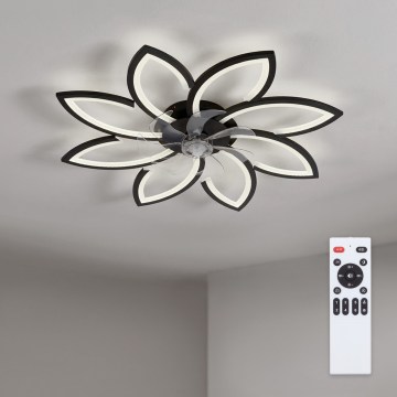 Brilagi - LED dimmelhető mennyezeti ventilátor LED/43W/230V 3000-6500K, átm. 90 cm, fekete + távirányító