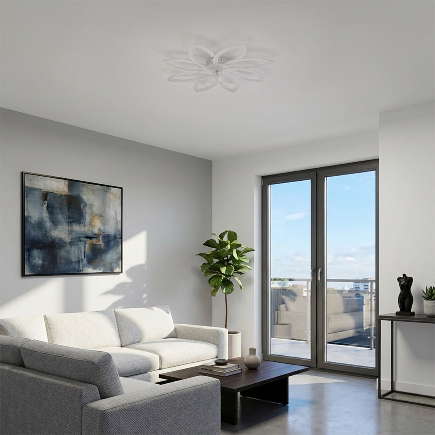 Brilagi - LED fényerőszabályozható mennyezeti ventilátor LED/43W/230V átm. 90 cm fehér + távirányítóval
