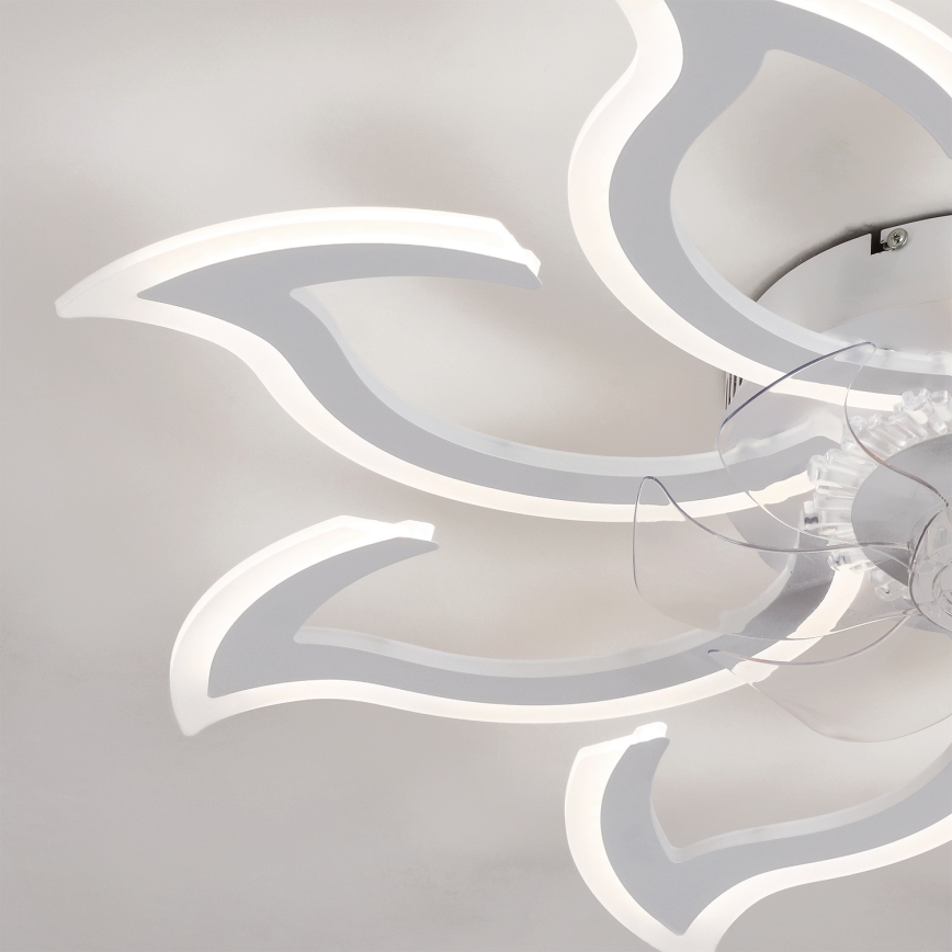 Brilagi - LED, fényerőszabályozható mennyezeti ventilátor LED/44W/230V átm. 90 cm, fehér + távirányító