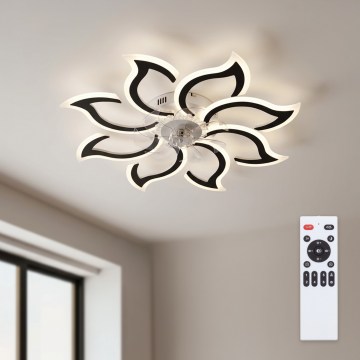 Brilagi - LED dimmelhető mennyezeti ventilátor LED/44W/230V átm. 90 cm fekete + távirányító