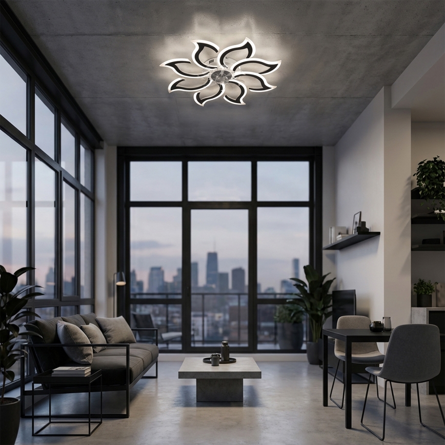 Brilagi - LED-dimmelhető mennyezeti ventilátor LED/44W/230V 3000-6500K Ø 90 cm fekete + távirányítóval